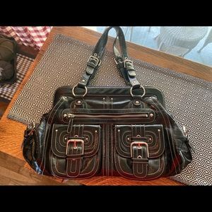 Rafe for Target shoulder bag. Black with white.